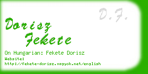 dorisz fekete business card